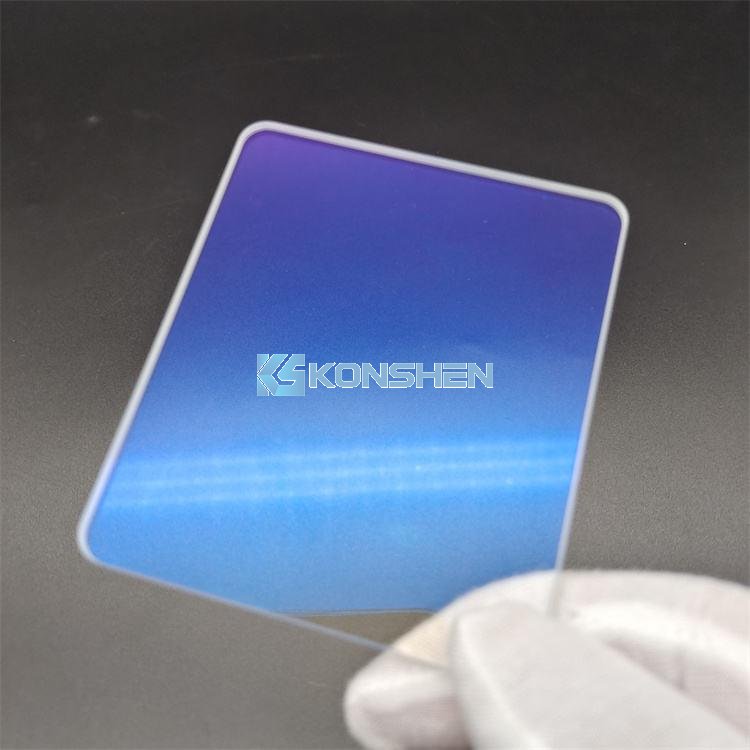 AR Coating Blue Color Ultra Clear Borosilicate Glass