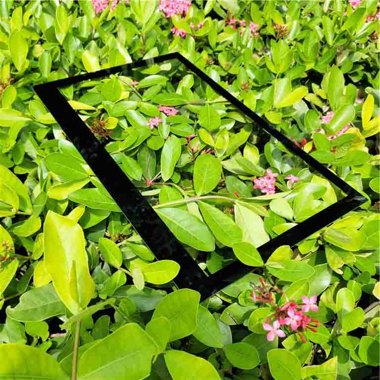2mm Tempered Glass Black Frame Silk Screen Printed Glass For Lcd