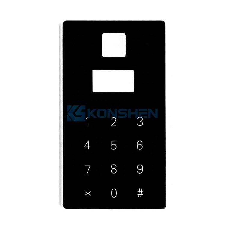 Custom Access Control Card Touch Control Silk Print Glass Panel 2mm Tempered Glass Manufacturer Toughened Glass Price