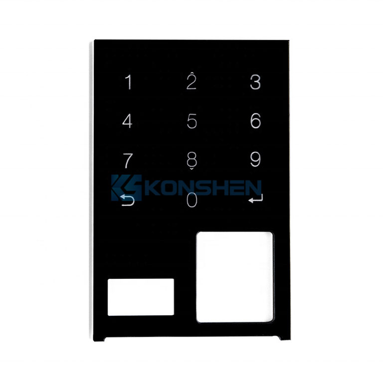 Custom Access Control Card Touch Control Silk Print Glass Panel 2mm Tempered Glass Manufacturer Toughened Glass Price