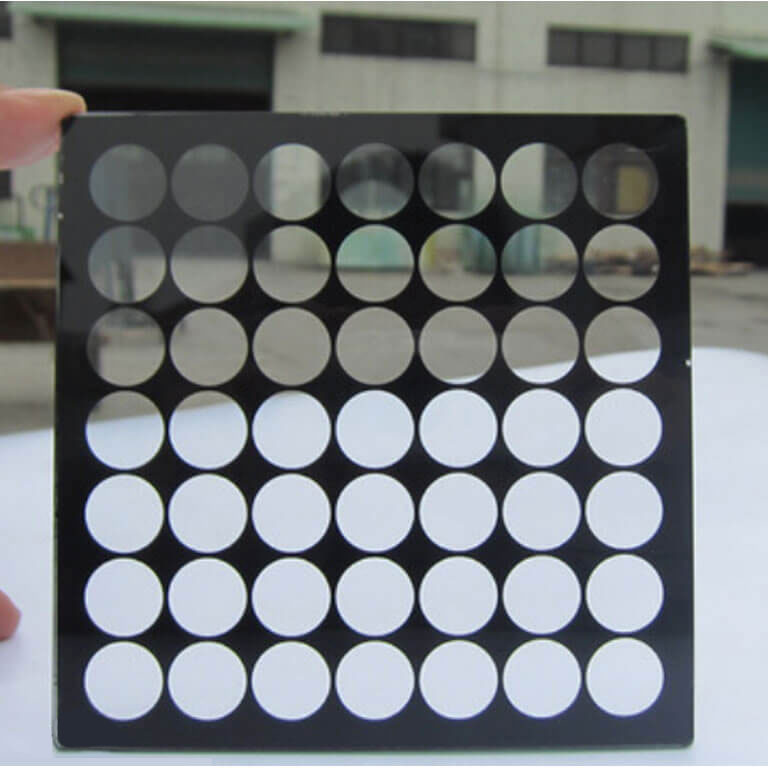 Custom high temperature screen printing ultra-white glass LED wall washer glass