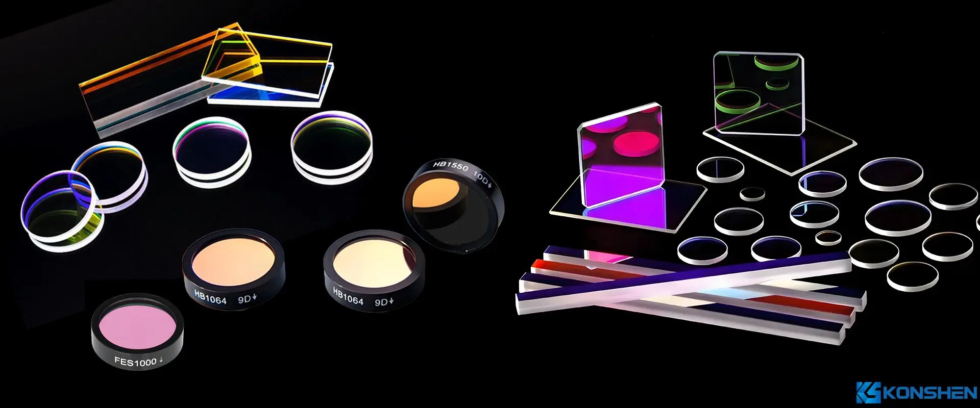 KS's advanced optical coating methods and equipment make our glass more suitable for use in various fields. Optical components such as optical filters, color filters reflectors, beam splitters, and window lens.