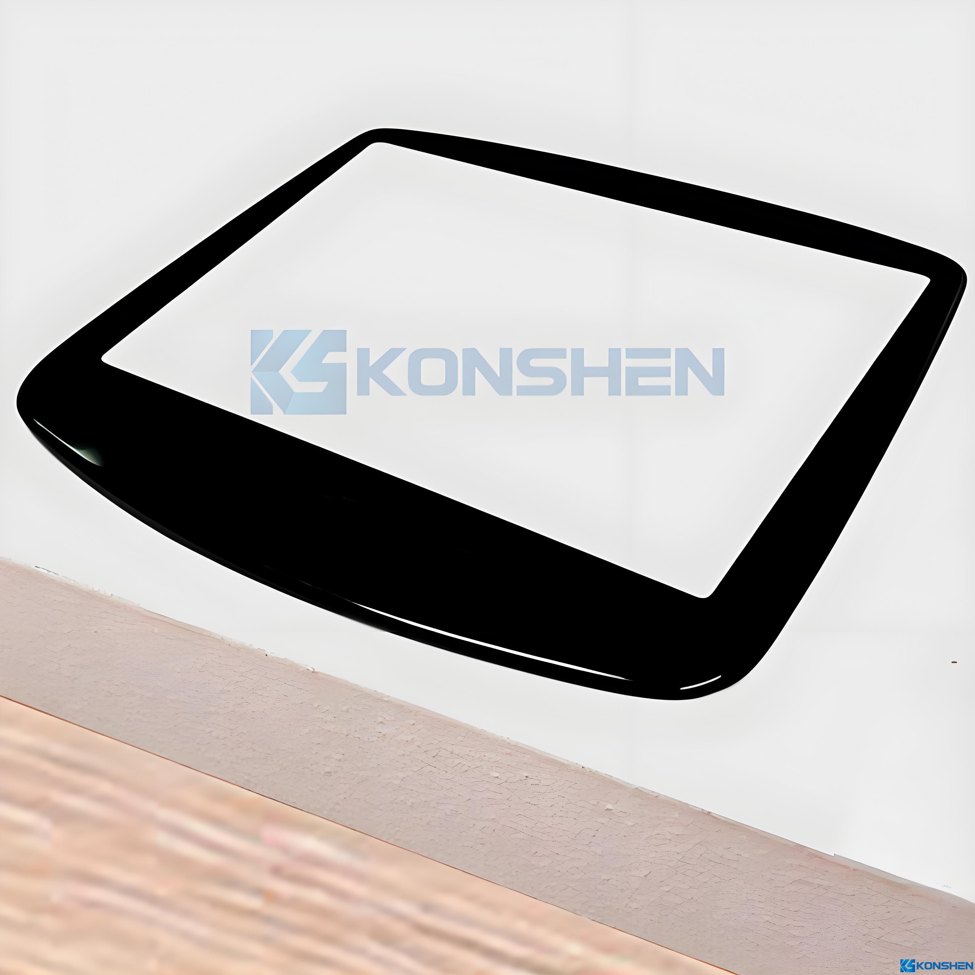 Customized 2mm Irregular-Shaped Display Cover Glass with 2.5D Edge and AF Coating