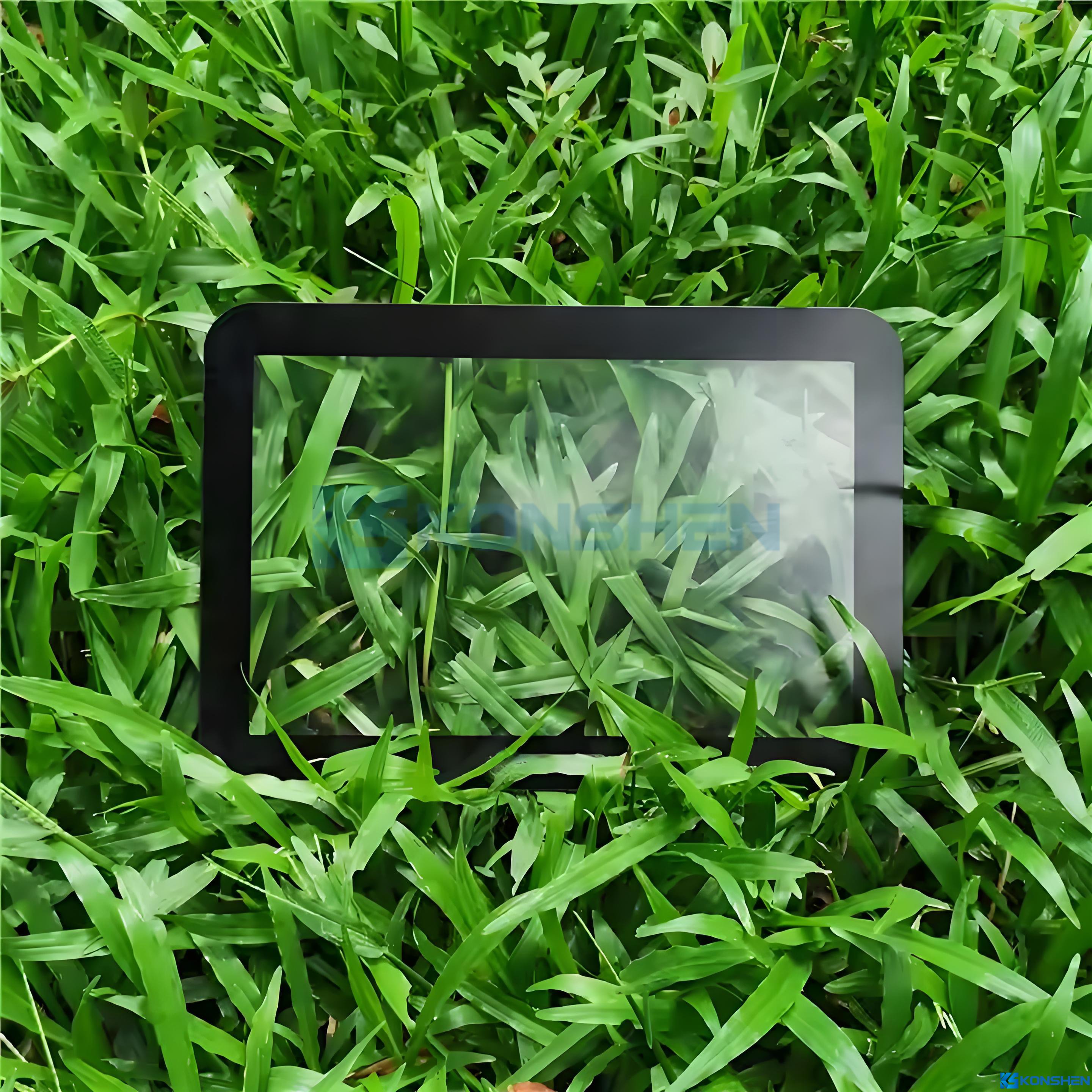 3mm Ultra Clear Frosted Anti-Glare Glass Panel with Black Silkscreen Printing