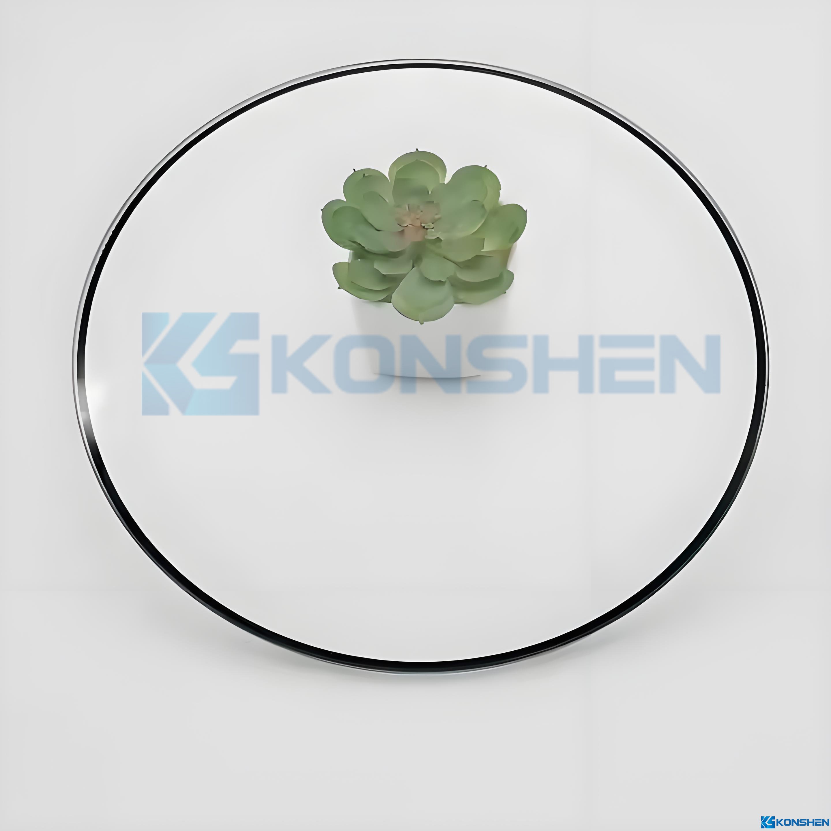 91.5% Transmittance 2mm Round Tempered Mid-Aluminum Cover Glass for LED Lighting