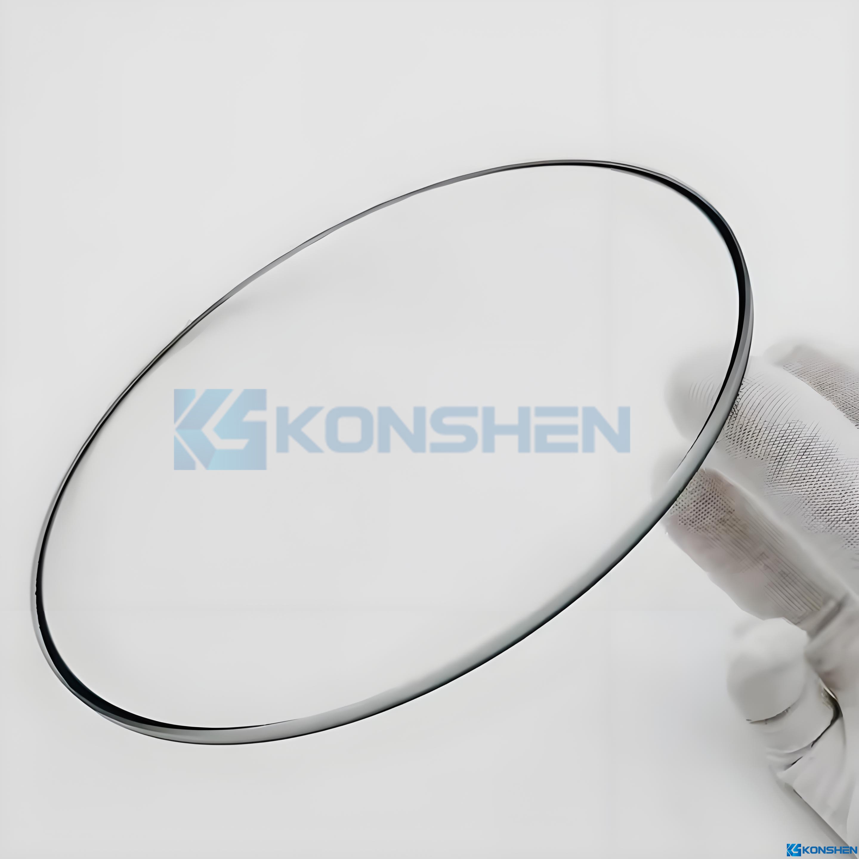 91.5% Transmittance 2mm Round Tempered Mid-Aluminum Cover Glass for LED Lighting