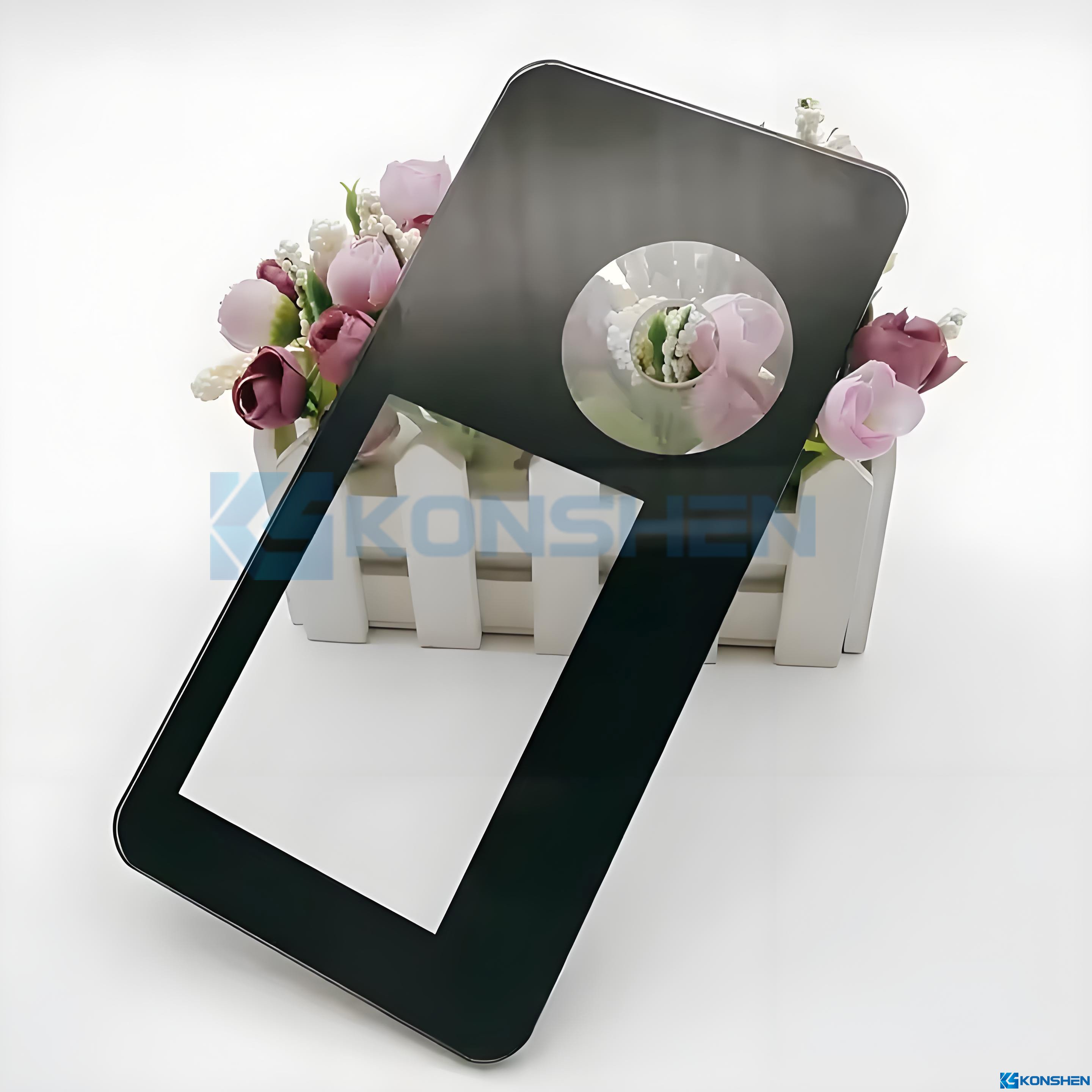 Customized High Precision 3mm AF Coated Tempered Ultra Clear Cover Glass with Through-Hole