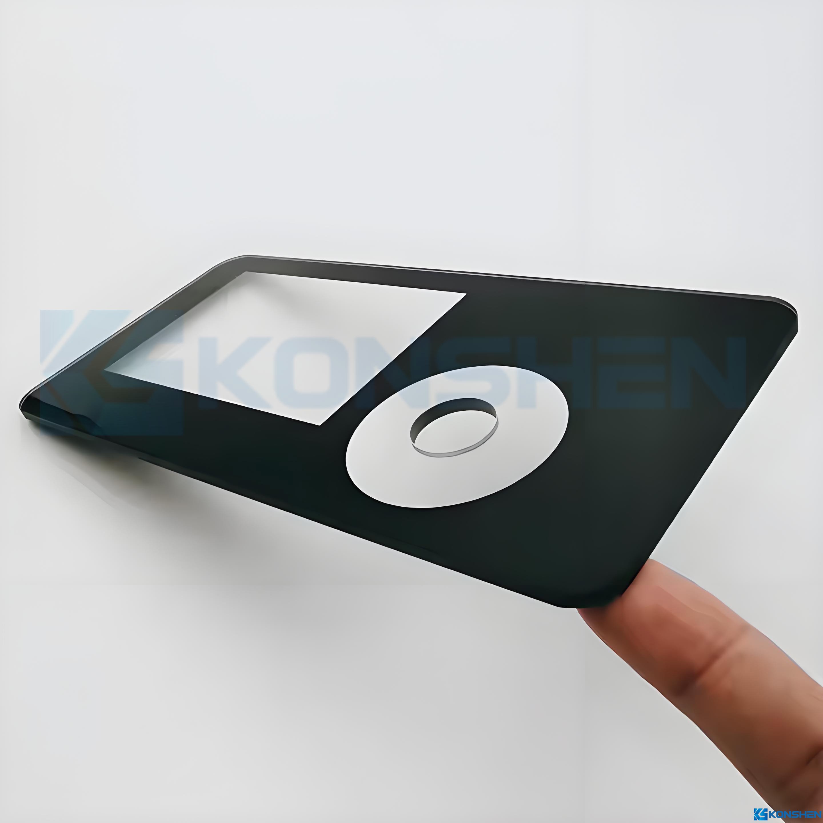 Customized High Precision 3mm AF Coated Tempered Ultra Clear Cover Glass with Through-Hole