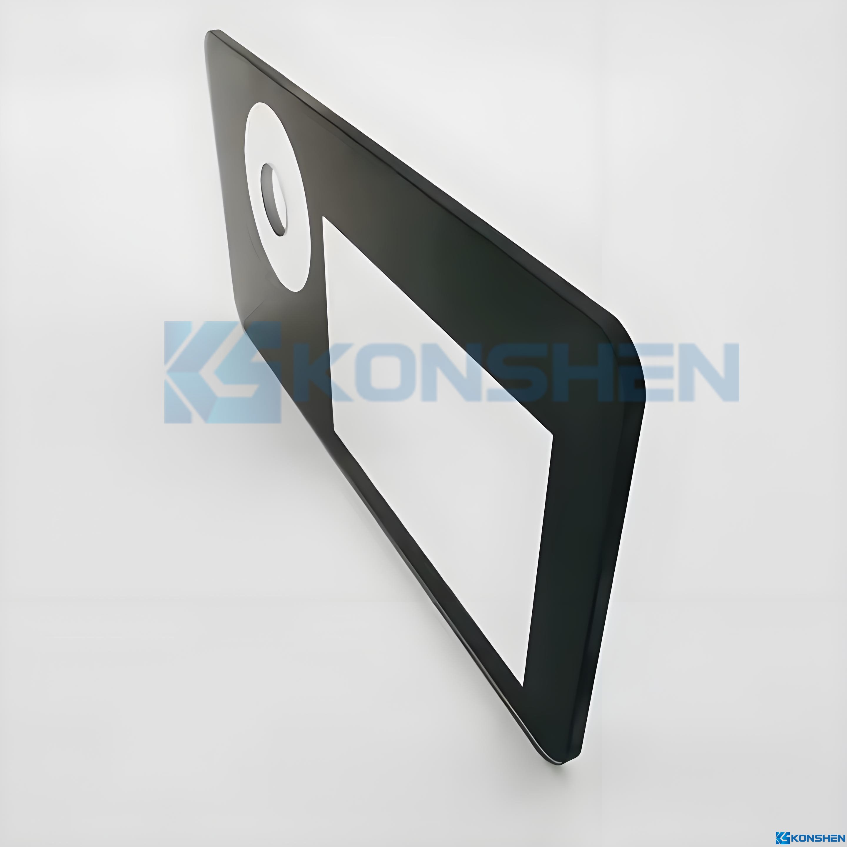 Customized High Precision 3mm AF Coated Tempered Ultra Clear Cover Glass with Through-Hole