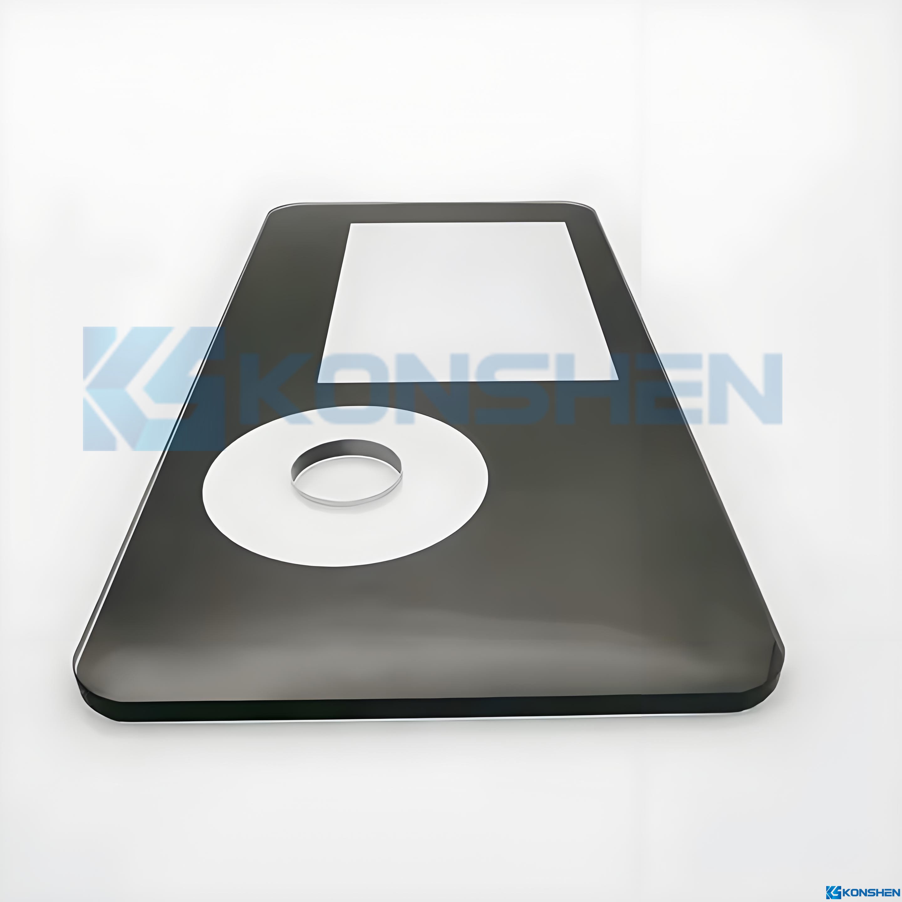 Customized High Precision 3mm AF Coated Tempered Ultra Clear Cover Glass with Through-Hole