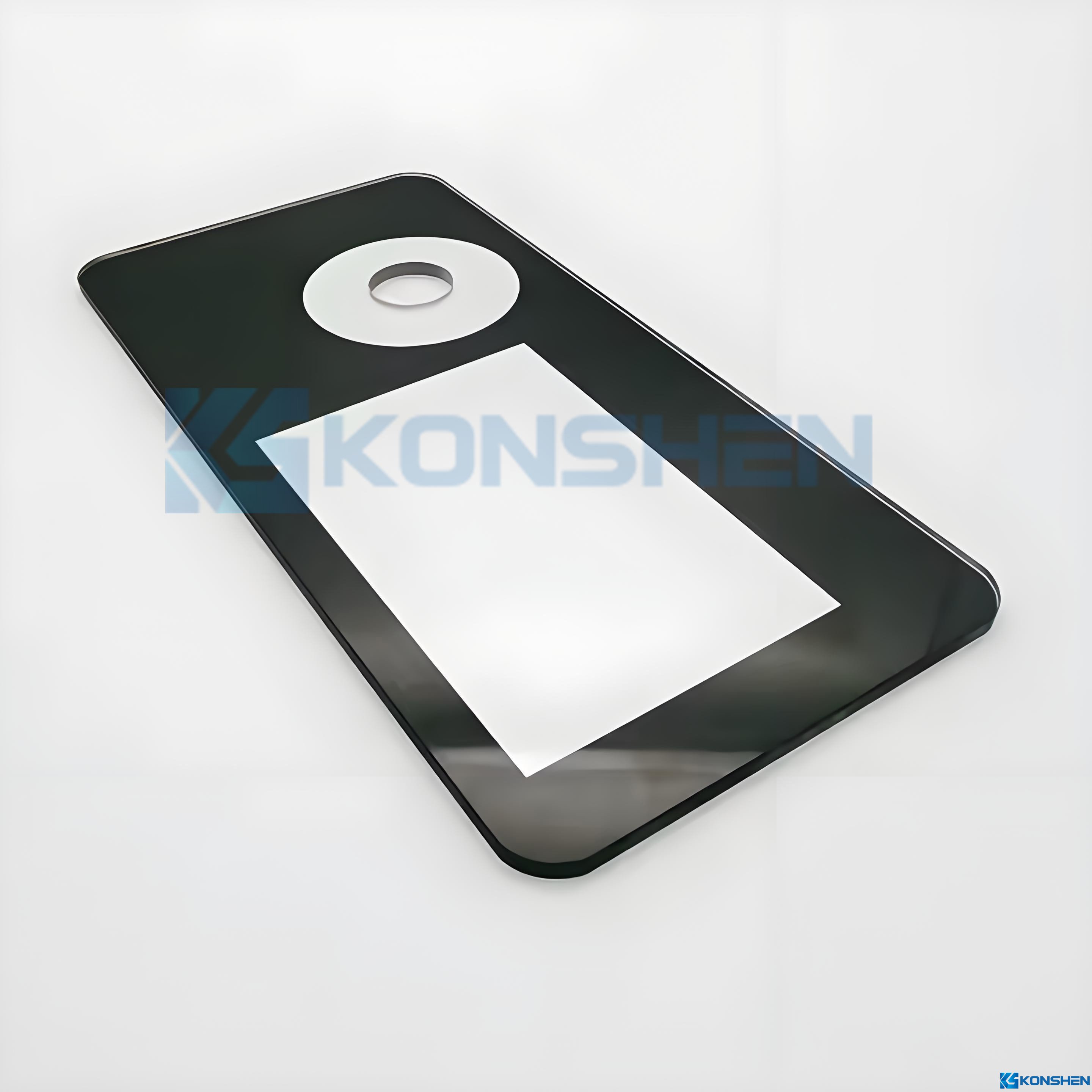 Customized High Precision 3mm AF Coated Tempered Ultra Clear Cover Glass with Through-Hole
