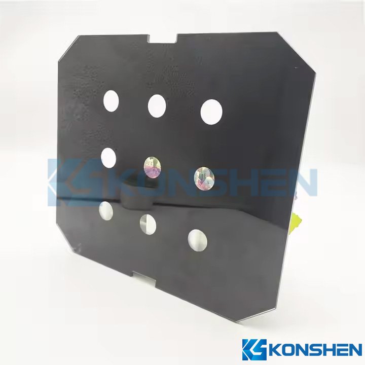Custom 2mm Irregular Ultra Clear Tempered Lighting Cover Glass with Ceramic screen printing