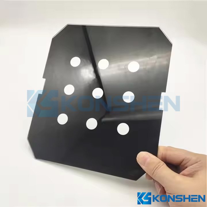 Custom 2mm Irregular Ultra Clear Tempered Lighting Cover Glass with Ceramic screen printing