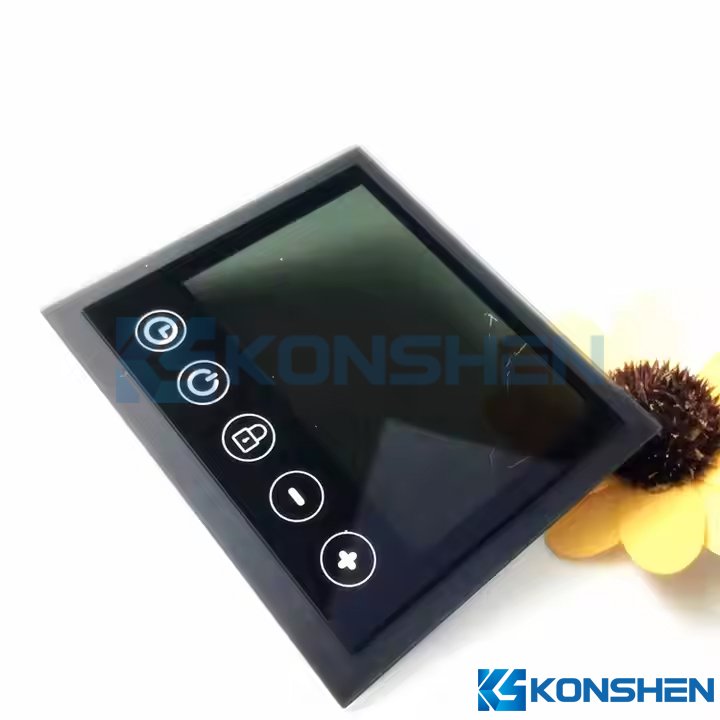 Custom 4mm Stepped Edge Physical Tempered Cover Glass Panel