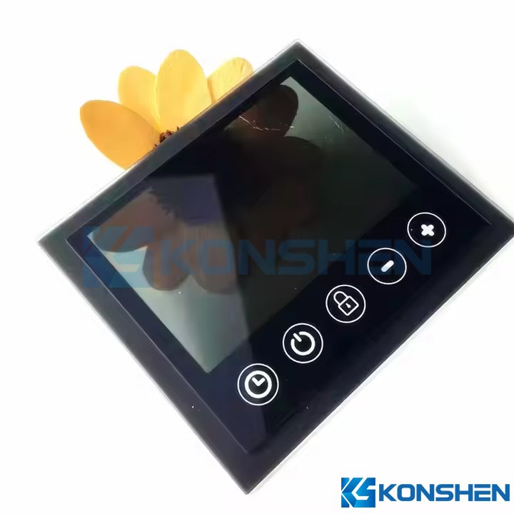 Custom 4mm Stepped Edge Physical Tempered Cover Glass Panel