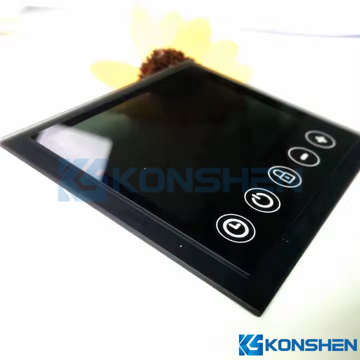 Custom 4mm Stepped Edge Physical Tempered Cover Glass Panel