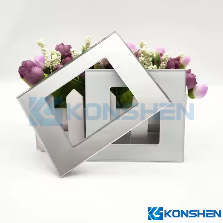 2mm Silver Silk Printed Tempered Socket Glass Panel