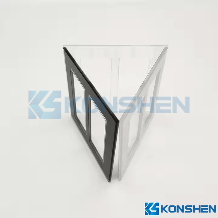 2mm Physical Tempered  Socket Light Switch Panel Glass with Silkscreen Printing