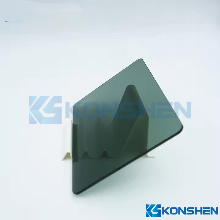 Custom 3mm PG20 20% transmittance black tempered cover glass panel