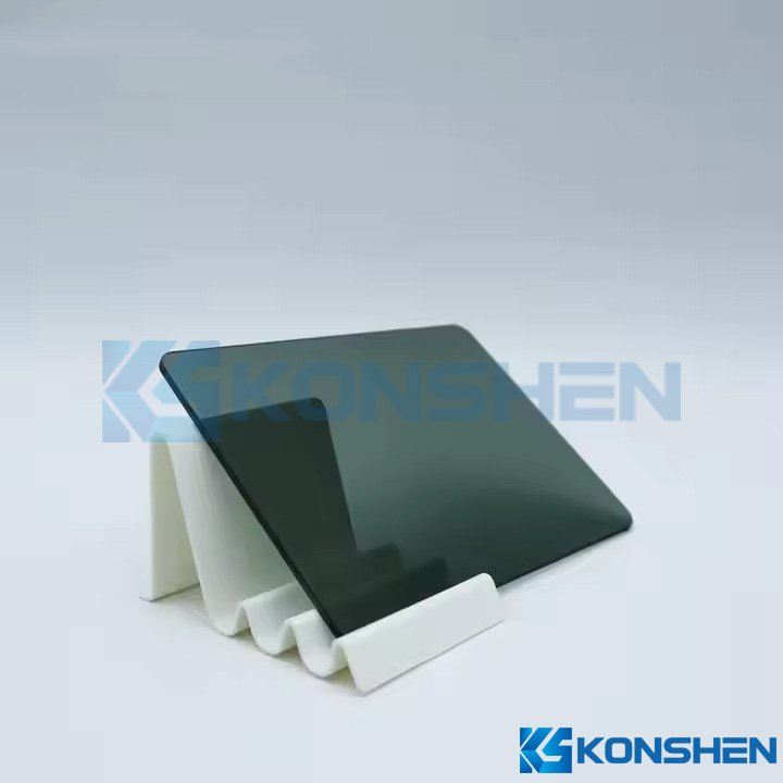 Custom 3mm PG20 20% transmittance black tempered cover glass panel