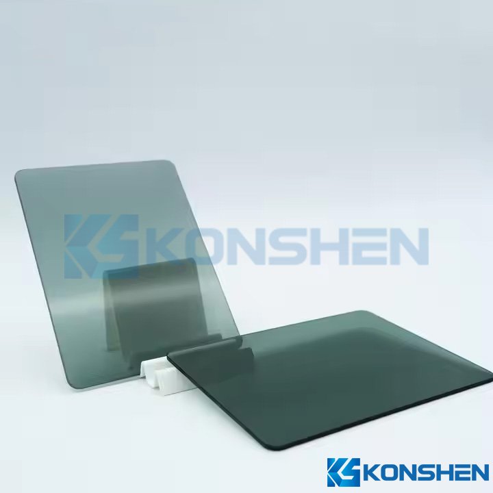Custom 3mm PG20 20% transmittance black tempered cover glass panel