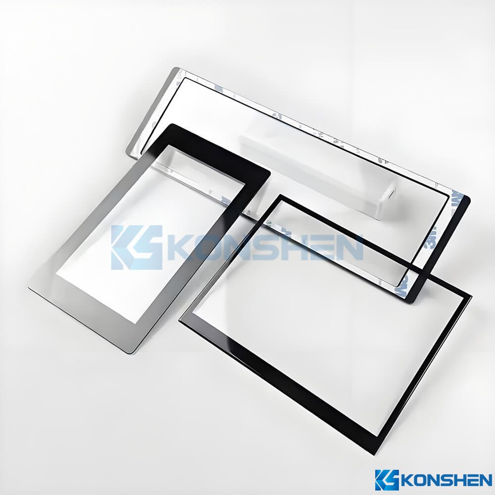 Customized 2mm Tempered Cover Glass with AR and AF Coatings for Touchscreens
