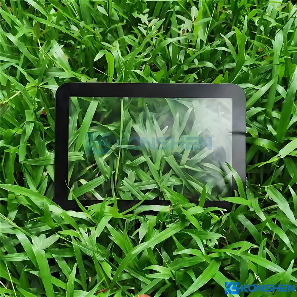 3mm Ultra Clear Frosted Anti-Glare Glass Panel with Black Silkscreen Printing