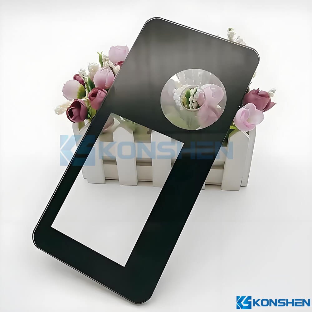 Customized High Precision 3mm AF Coated Tempered Ultra Clear Cover Glass with Through-Hole