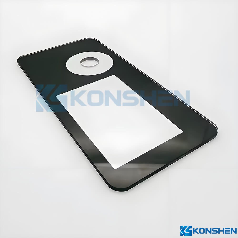 Customized High Precision 3mm AF Coated Tempered Ultra Clear Cover Glass with Through-Hole
