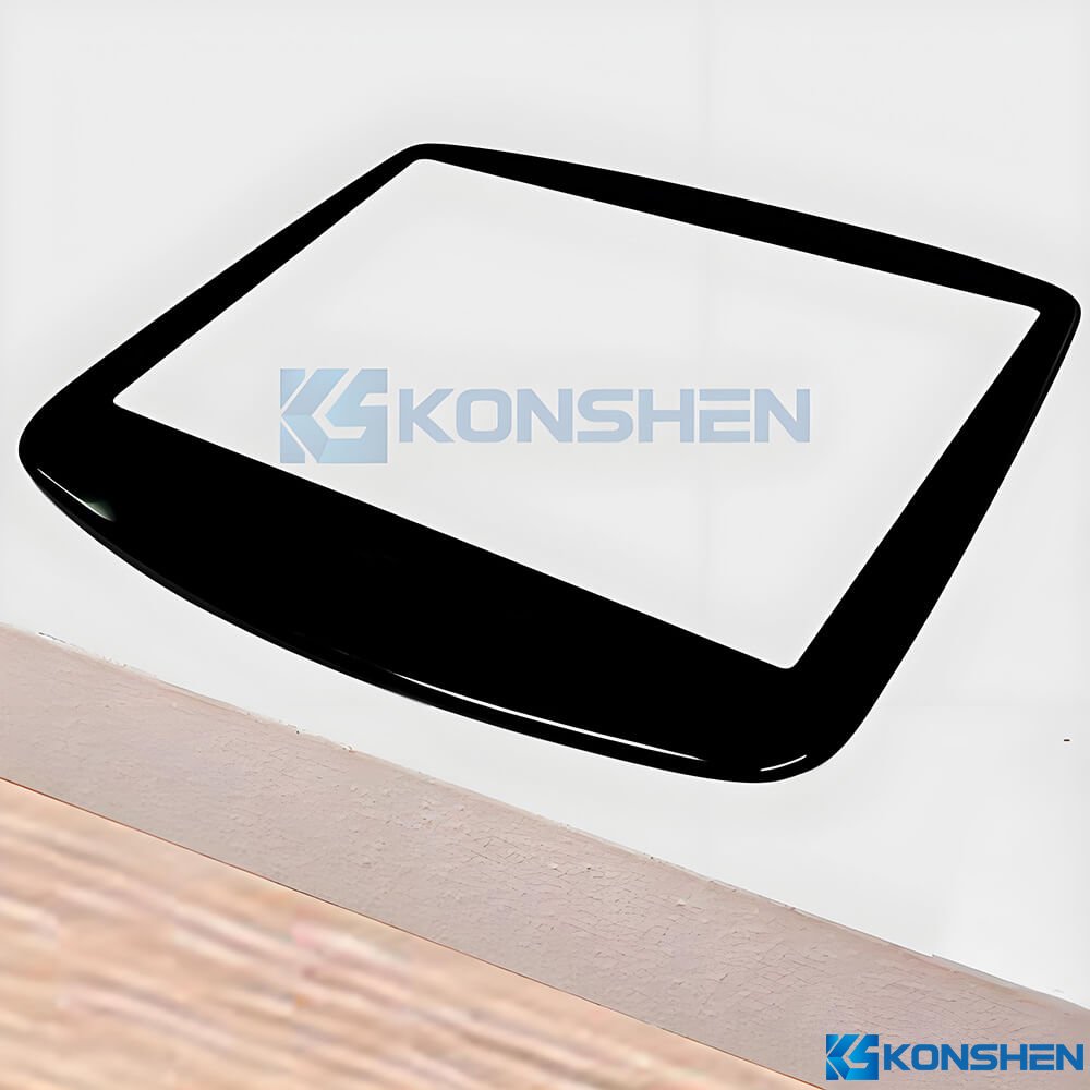 Customized 2mm Irregular-Shaped Display Cover Glass with 2.5D Edge and AF Coating