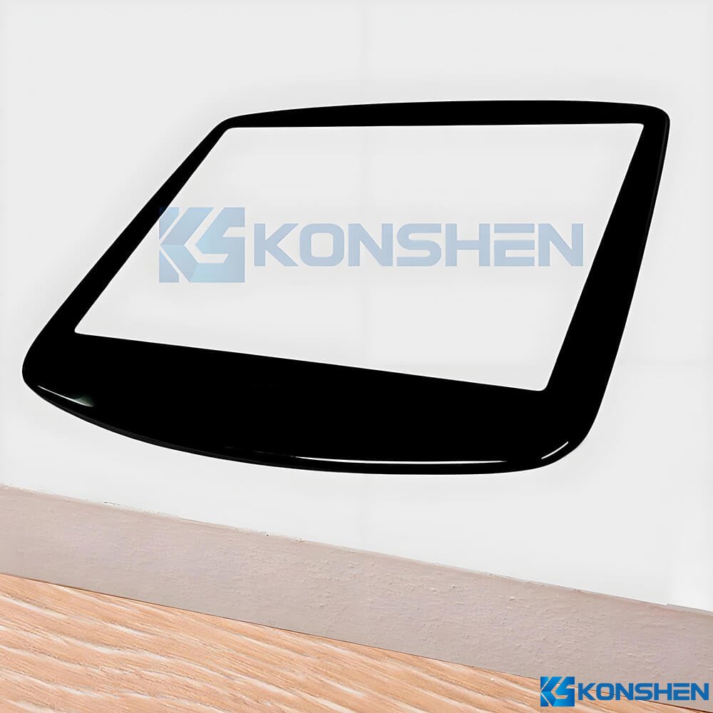 Customized 2mm Irregular-Shaped Display Cover Glass with 2.5D Edge and AF Coating