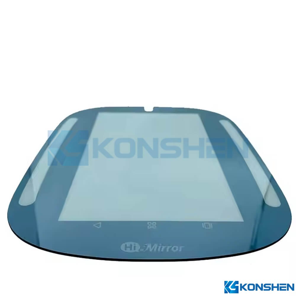 Custom 2mm Mirror Coated Glass Cover Panel for Smart Devices