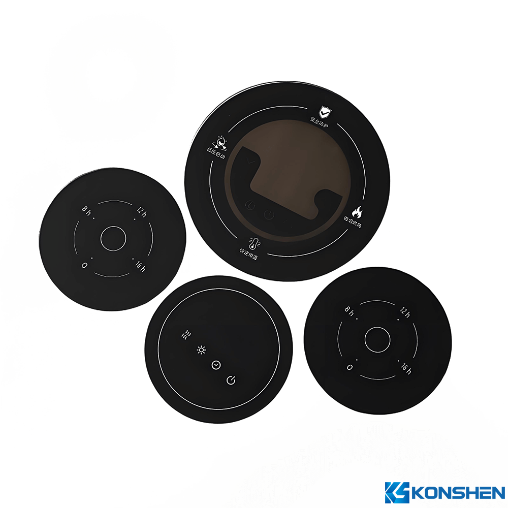 Round Shape Physically Tempered Display Glass For Smart Touch Panel