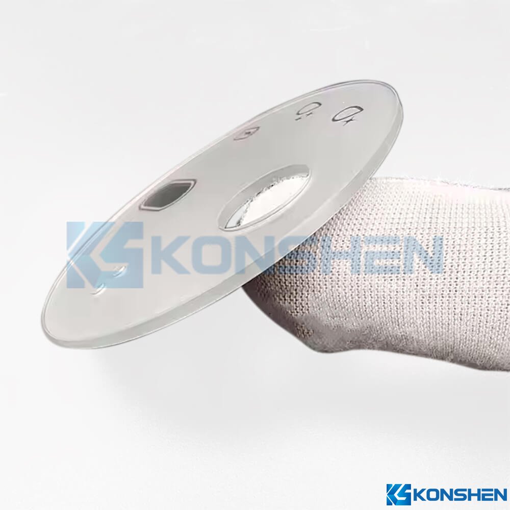 Custom 3mm Silver Gray printed Toughened Cover Glass Panel with Drilled Holes