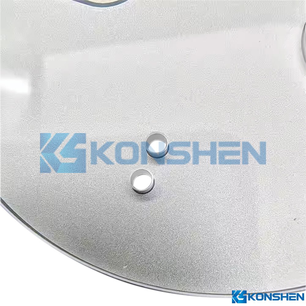 Custom 3mm Silver Gray printed Toughened Cover Glass Panel with Drilled Holes