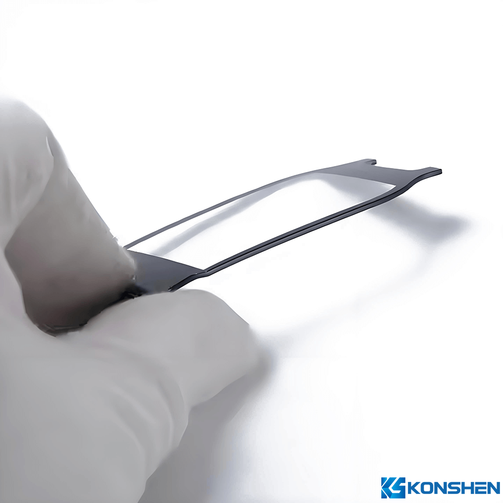 Durable Irregular Shape 3D Curved Tempered Glass with Black Ceramic Printing