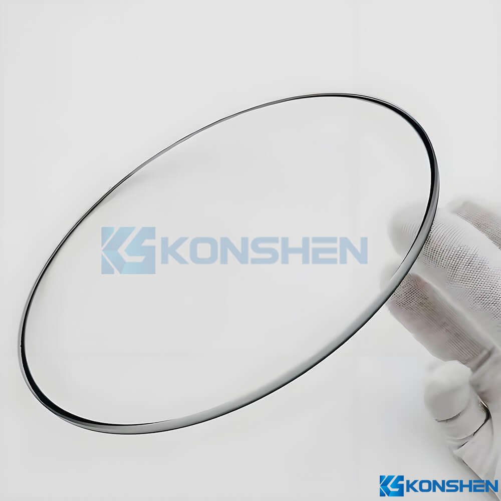 91.5% Transmittance 2mm Round Tempered Mid-Aluminum Cover Glass for LED Lighting