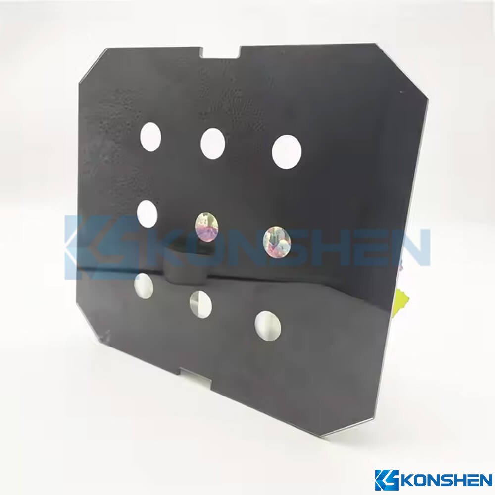 Custom 2mm Irregular Ultra Clear Tempered Lighting Cover Glass with Ceramic screen printing