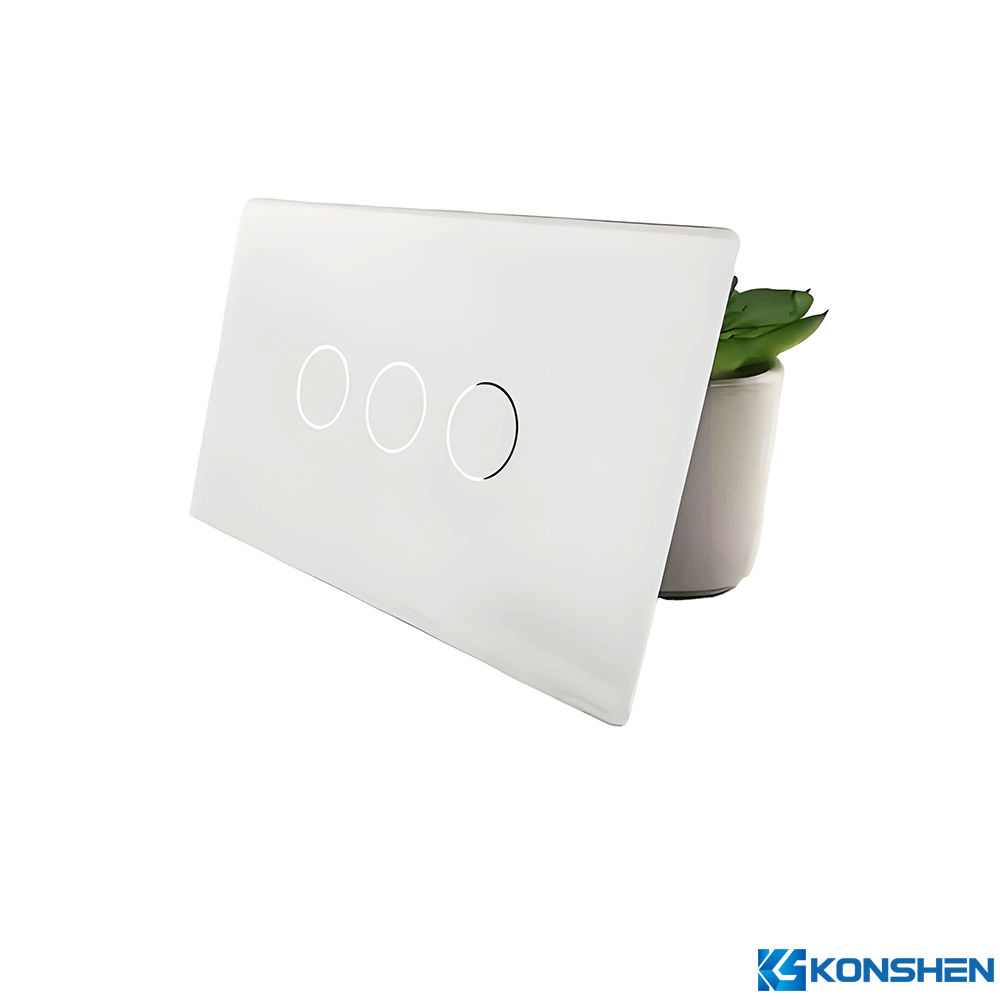 2mm Physically Tempered AF AS Coating Light Switch Panel Glass