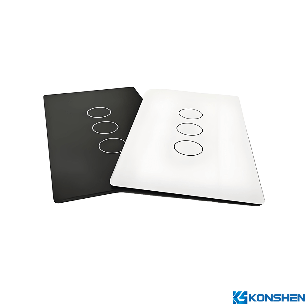 2mm Physically Tempered AF AS Coating Light Switch Panel Glass