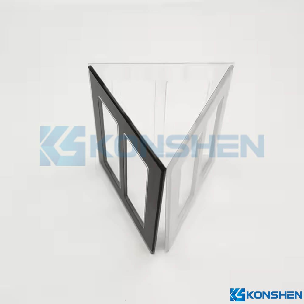 2mm Physical Tempered  Socket Light Switch Panel Glass with Silkscreen Printing