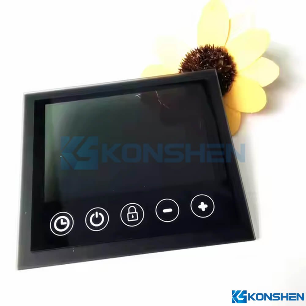 Custom 4mm Stepped Edge Physical Tempered Cover Glass Panel