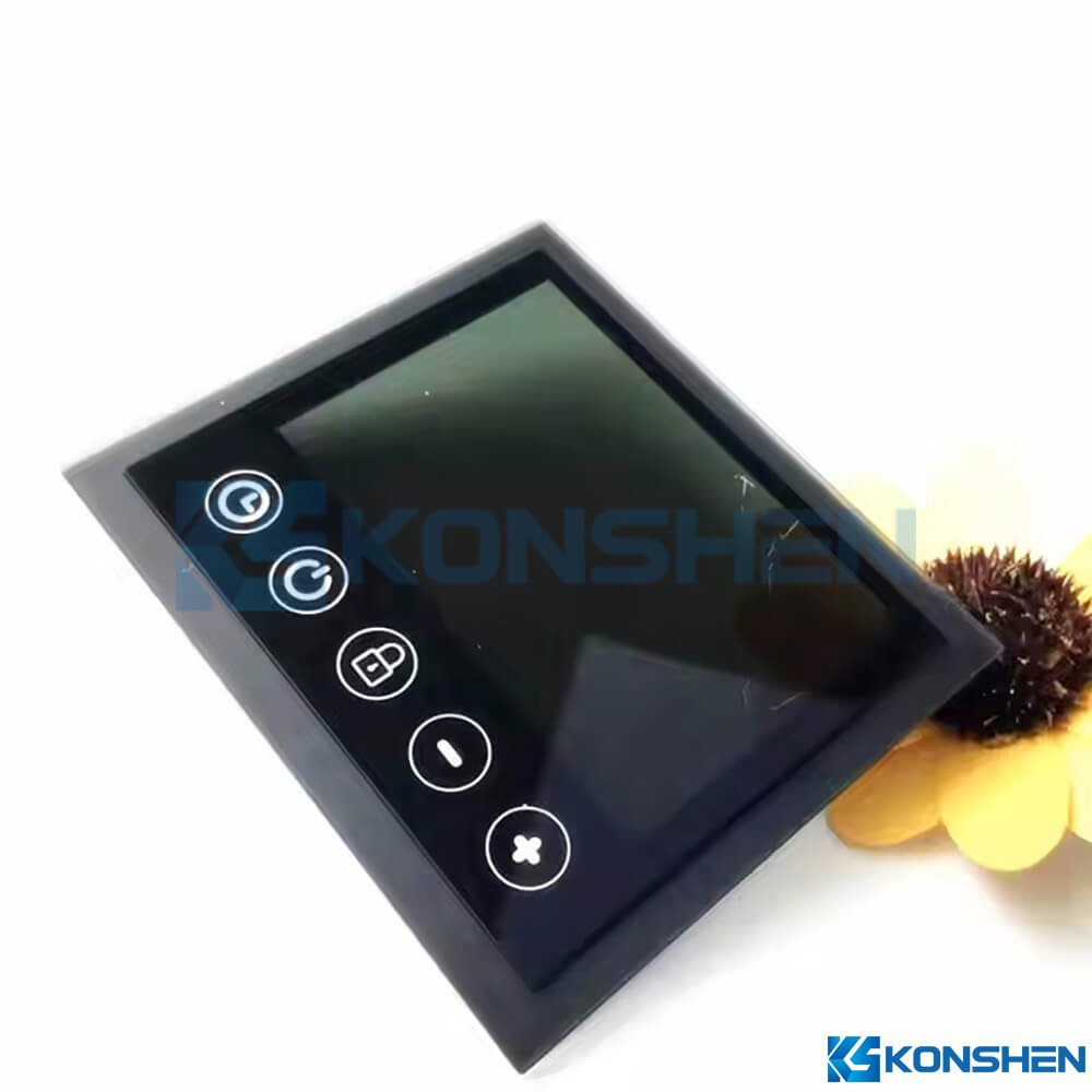 Custom 4mm Stepped Edge Physical Tempered Cover Glass Panel
