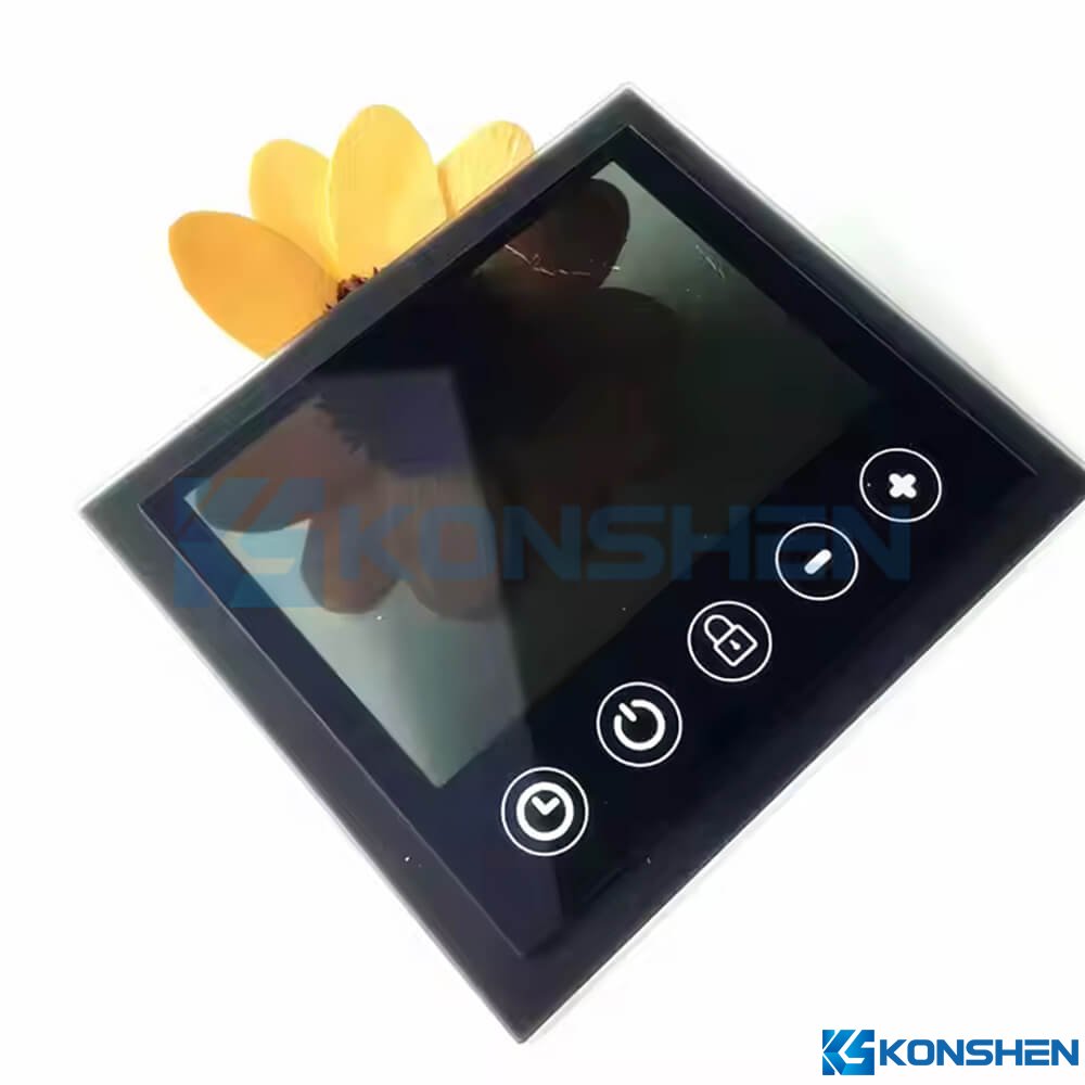 Custom 4mm Stepped Edge Physical Tempered Cover Glass Panel