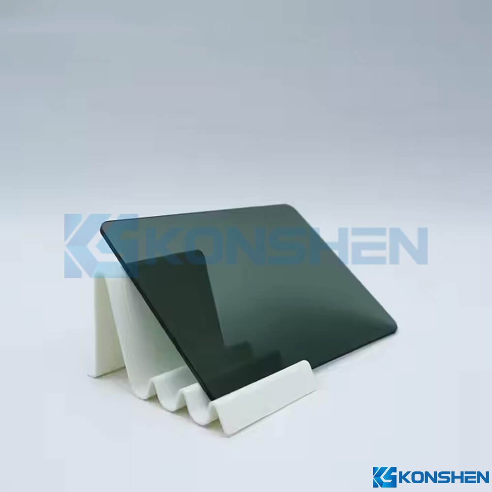 Custom 3mm PG20 20% transmittance black tempered cover glass panel