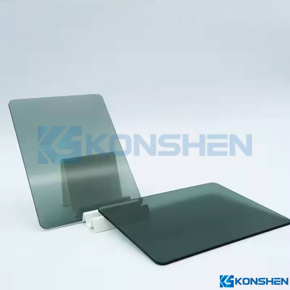 Custom 3mm PG20 20% transmittance black tempered cover glass panel