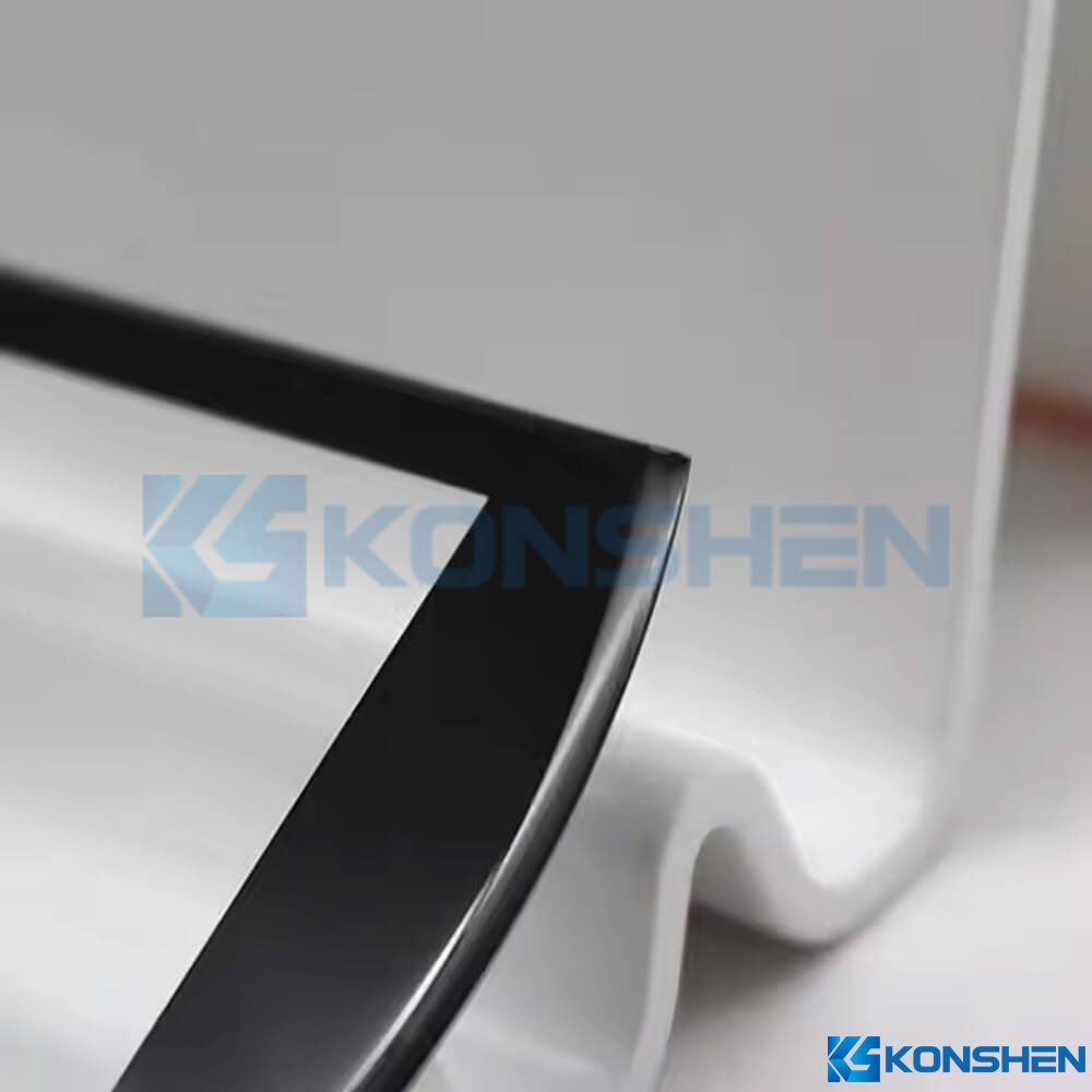 0.8mm Ultra-Thin 2.5D Edge Custom Shaped Glass Panel with Black Silk Printing
