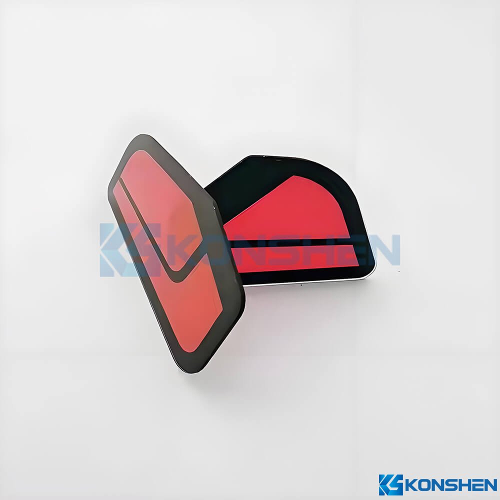 Ultra-thin 0.8mm Irregular-shape Checmical Strengthened Glass with Dual-color printing