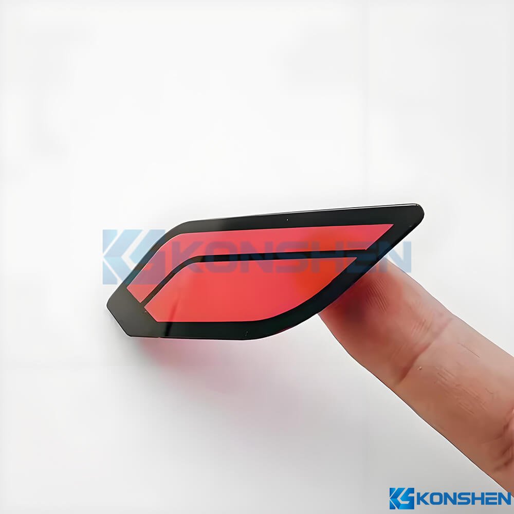 Ultra-thin 0.8mm Irregular-shape Checmical Strengthened Glass with Dual-color printing