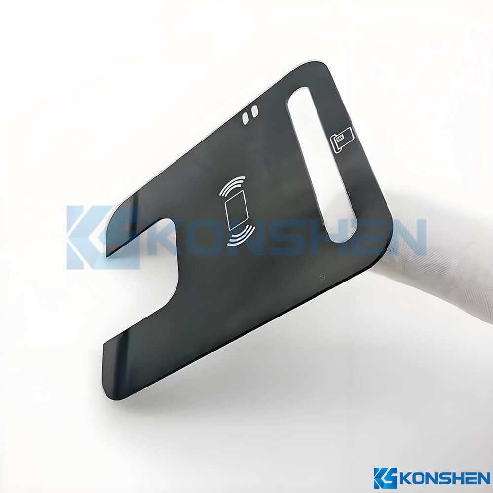 0.9mm AF Coated Chemical strengthened Glass Panel with Precision Hole